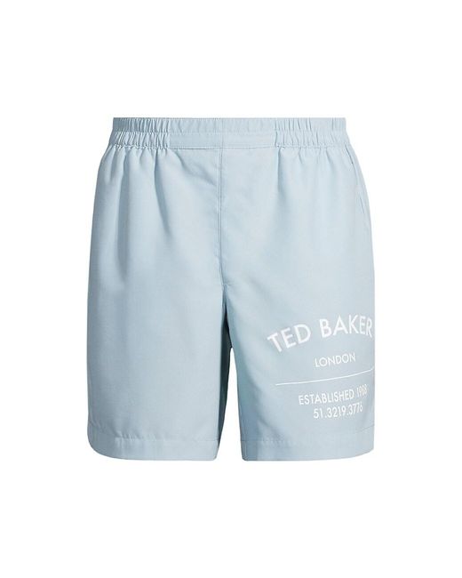 Ted Baker Synthetic Spen Logo Swim Shorts in Light Blue (Blue) for Men ...