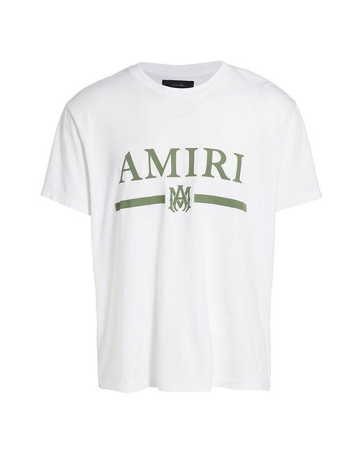 Amiri Cotton Ma Bar Logo T-shirt in White for Men | Lyst