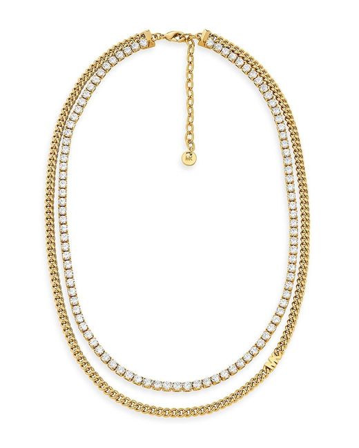 Michael Kors 14kgoldplated & Cubic Zirconia Doublestrand Tennis