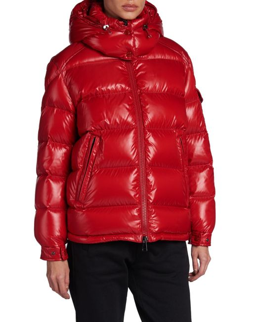 Moncler Synthetic Maire Quilted Down Puffer Jacket in Red - Lyst