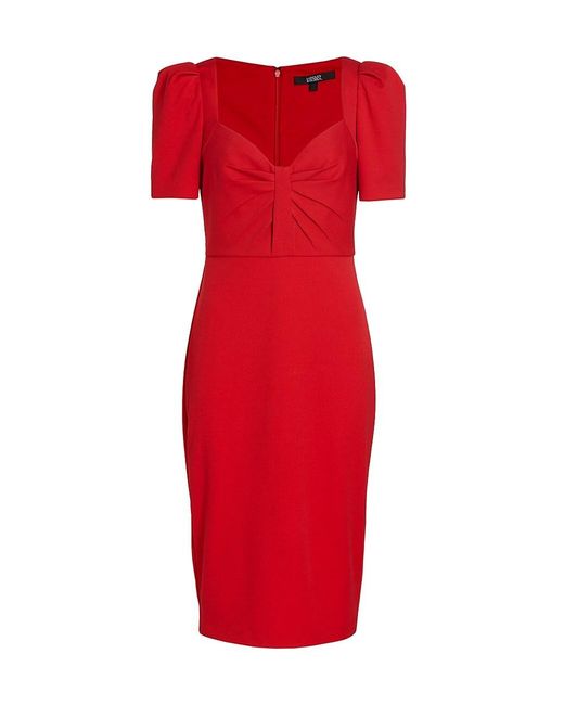 badgley mischka puff sleeve gown