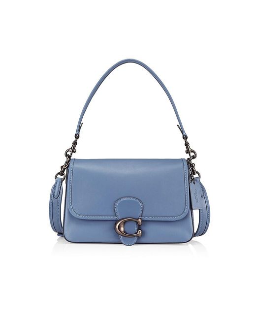 COACH Soft Tabby Calf Leather Shoulder Bag in Washed (Blue) | Lyst