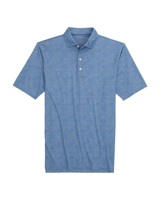 Johnnie-o Carter Abstract Polo Shirt in Blue for Men | Lyst