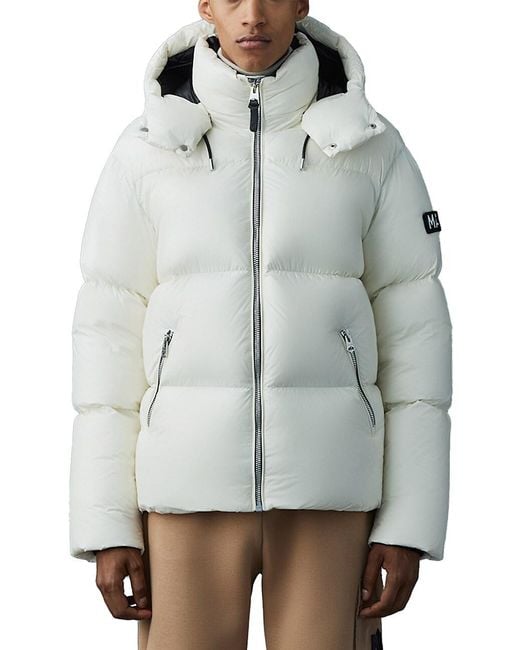 Mackage Synthetic Kent Down Puffer Jacket in Cream (Gray) for Men Lyst