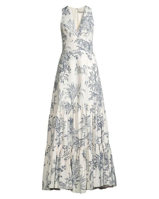 Sachin & Babi Synthetic Rori Tiered Toile Gown in Gray | Lyst