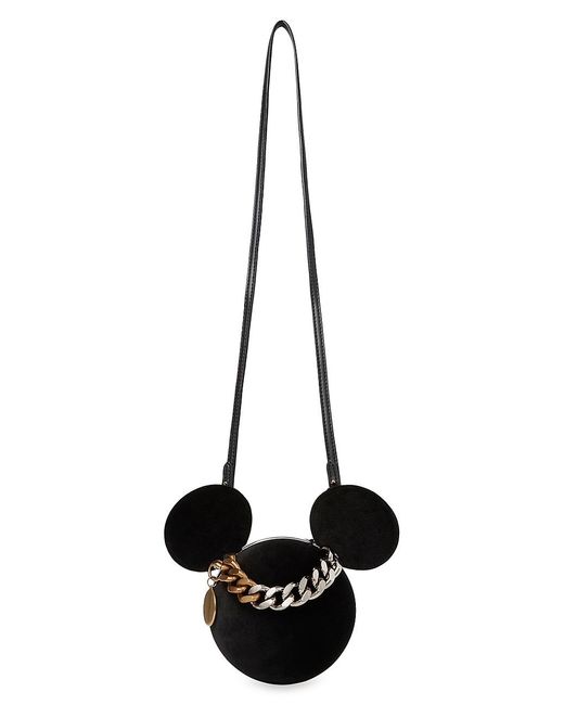 Stella McCartney X Disney Fantasia Mickey Mouse Velvet Clutch-on-strap in Black | Lyst