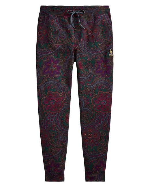 Polo Ralph Lauren Cotton Paisley Print Jogger Sweatpants in Blue for