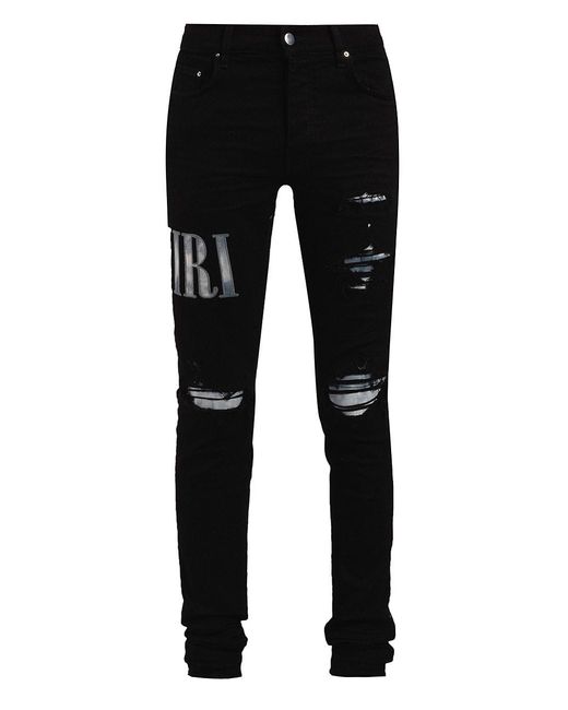 Amiri Tie-dye Core Logo Jeans in Black for Men | Lyst