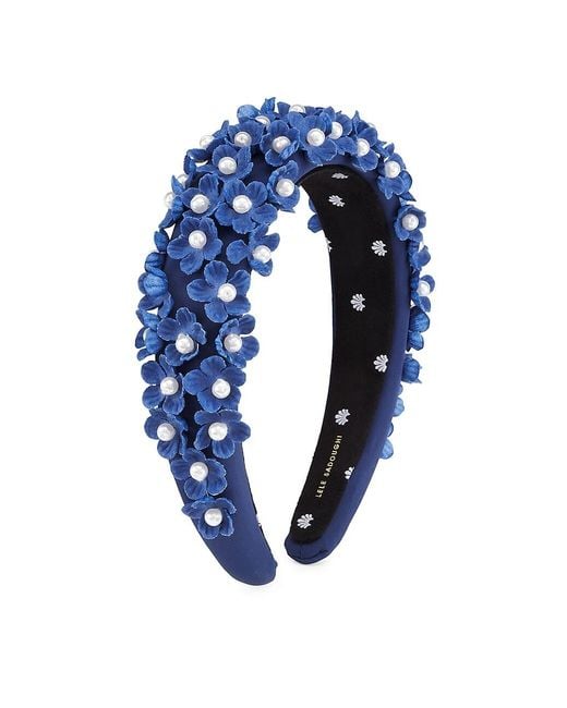 Lele Sadoughi Neoprene Alice Floral Headband in White Lyst