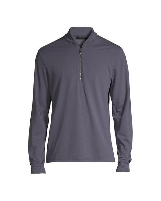 Greyson Fleece Siasconset Quarter-zip Sweater in Blue for Men | Lyst