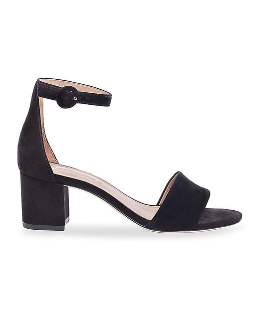 Bernardo Leather Belinda Mid-heel Sandal in Black | Lyst