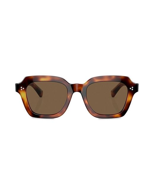 Oliver Peoples Kienna 51mm Square Sunglasses in Brown Lyst
