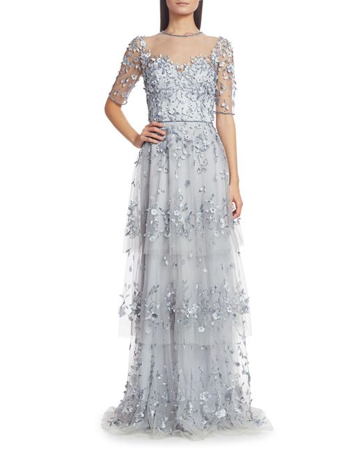 theia embellished tulle gown