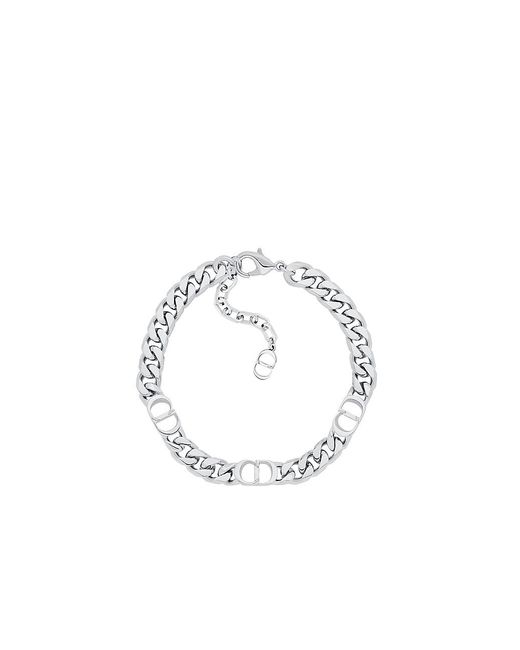 Dior Cd Icon Thin Chain Link Bracelet in White for Men Lyst