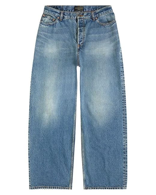 Balenciaga Large Baggy Jeans in Blue for Men | Lyst
