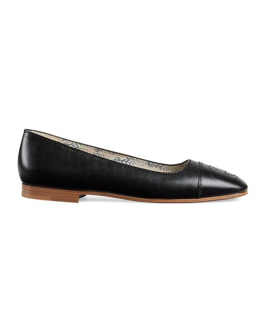 Gucci Leather Gg Hills Ballet Flats in Nero (Black) - Lyst