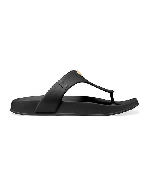 MICHAEL Michael Kors Linsey Logo Thong Sandals in Black | Lyst