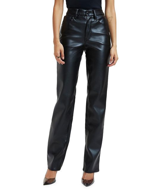 GOOD AMERICAN Better Than Leather Good Icon Pants in Black Lyst