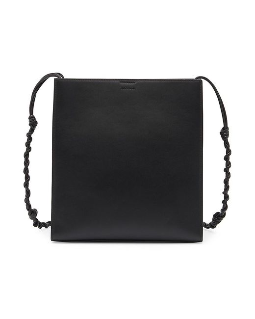 Jil Sander Tangle Medium Leather Crossbody Bag in Black for Men | Lyst