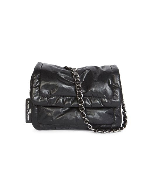 Marc Jacobs Mini The Pillow Leather Crossbody Bag in Black - Lyst
