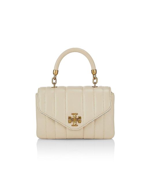 TORY BURCH: Kira bag in quilted leather - White