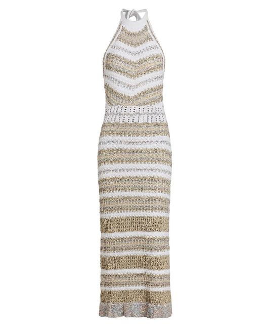 Ramy Brook Cara Halter Neck Crochet Mididress in White Lyst