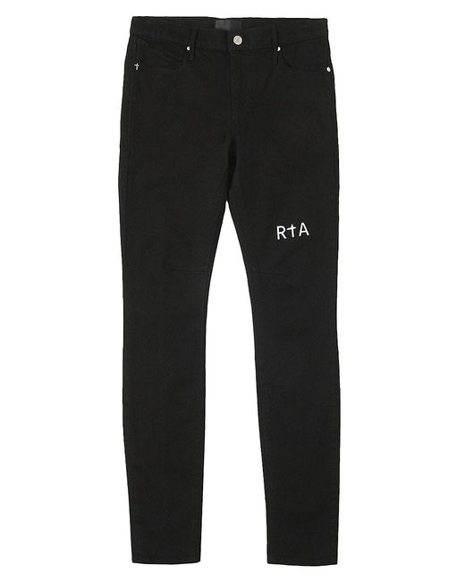 RTA Clayton Pintuck Logo Jeans in Black for Men | Lyst