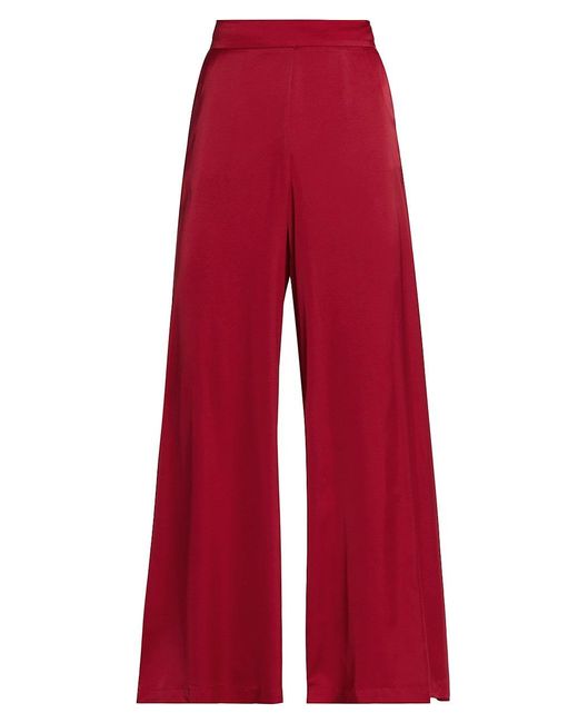 Andrea Iyamah Ara Full-length Wide-leg Pants in Red | Lyst