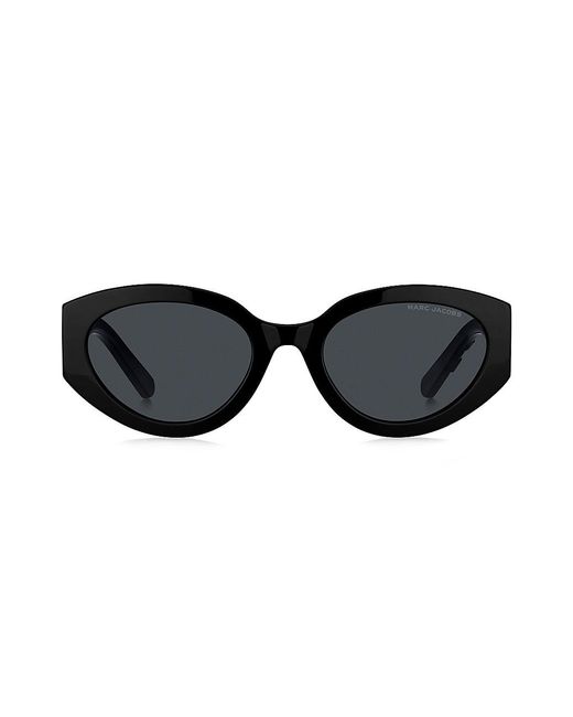 Marc Jacobs Marc 694/g/s 54mm Round Sunglasses in Black | Lyst