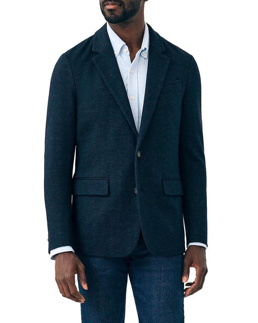 Faherty Reserve Twill Knit Blazer in Blue for Men Lyst