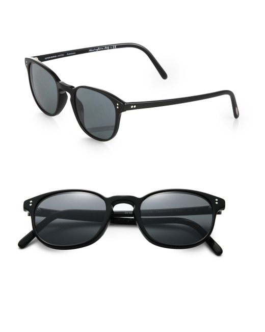 Oliver Peoples Fairmont Vintage Keyhole Sunglasses in Black | Lyst