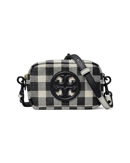 mini perry bombé gingham camera bag