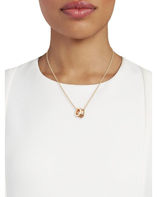 Bvlgari B Zero1 18k Necklace In Rose Gold Metallic Lyst