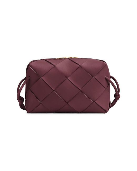 Bottega Veneta Small Intreccio Leather Camera Bag in Purple | Lyst