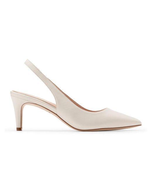 Cole Haan Vandam Leather Slingback Pumps in White | Lyst