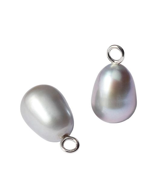Annoushka 18k White Gold & Baroque Pearl Earring Charms in Metallic | Lyst