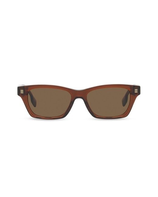 Burberry Kennedy 53mm Rectangular Sunglasses in Brown for Men Lyst