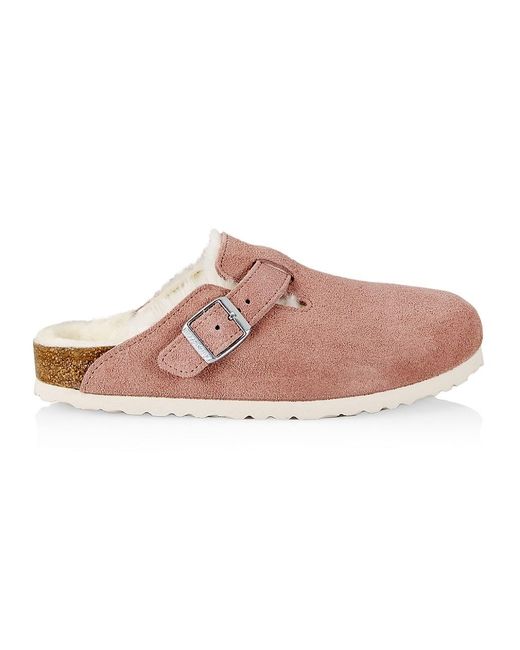 shearling lined birkenstock clogs