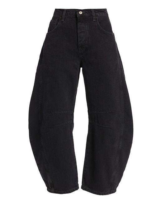 Free People Lucky You High-rise Rigid Barrel-leg Jeans in Blue | Lyst
