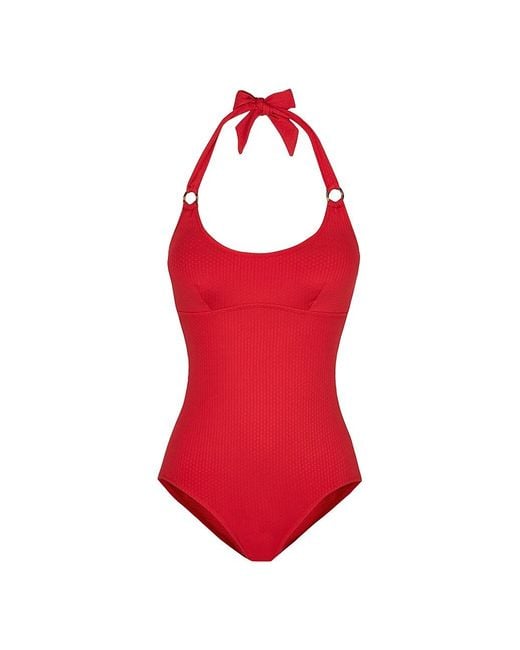 Vilebrequin Fire Halter Onepiece Swimsuit in Red Lyst