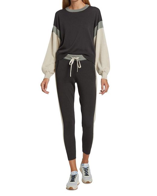 monrow colorblock sweatshirt