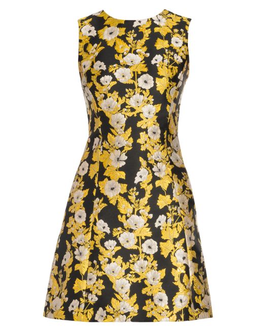 Dolce & Gabbana Short Lurex Jacquard Dress in Gold (Yellow) - Lyst