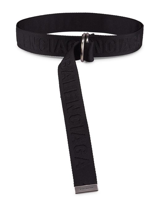 Balenciaga Logo D-ring Belt in Black | Lyst