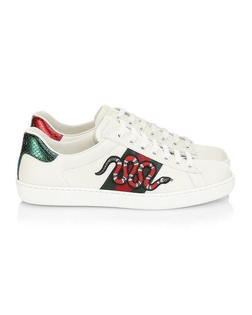 Gucci Ace Embroidered Sneaker in White for Men | Lyst