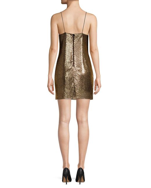 alice and olivia black and gold dress