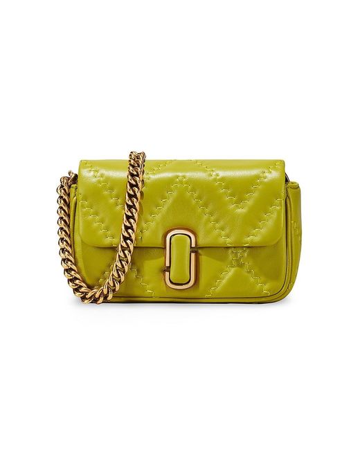 Marc Jacobs The Mini Quilted Leather Convertible Shoulder Bag in Yellow ...
