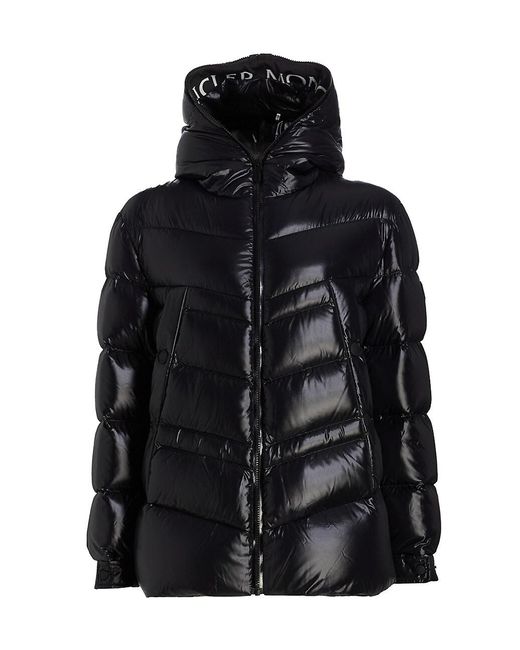 Moncler Synthetic Mainline Clair Hooded Down Jacket in Black | Lyst