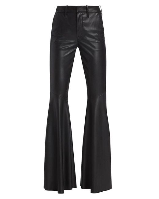 Mother Super Cha Cha Faux Leather Pants in Black | Lyst