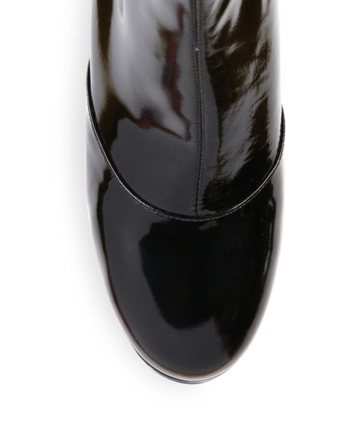 Marc Jacobs Amber Patent Leather Platform Boots in Black | Lyst