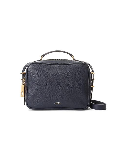 Polo Ralph Lauren Medium Leather Crossbody Camera Bag in Blue Lyst